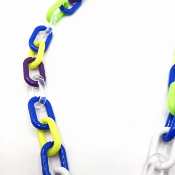 Multi Colored Acrylic Wallet Or Pants Single Layer 22 Inches Long - Picture 3 of 7